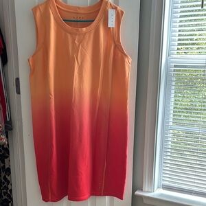 LIVI Orange and Red Ombre Sleeveless Dress
